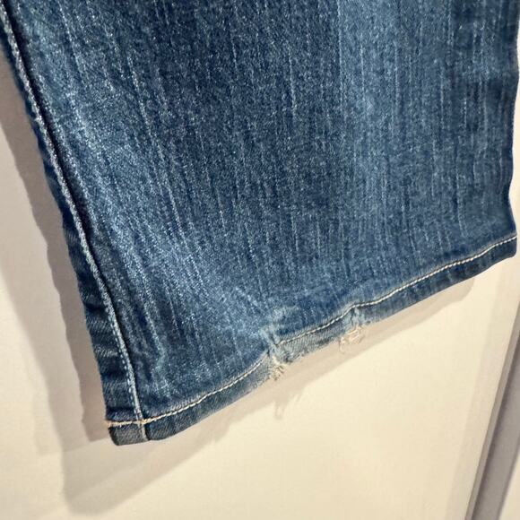 Diesel Bootcut Denim Jeans Blue Low Rise Button Fly Pocket Distressed Hem Sz 26 - Picture 6 of 9